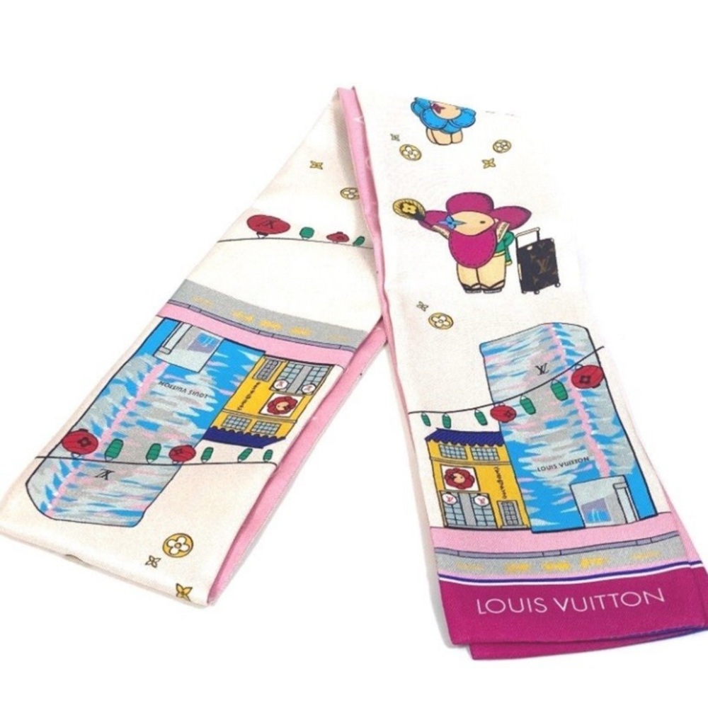 LOUIS VUITTON VIVIENNE BANDEAU SCARF TOKYO IN PINK